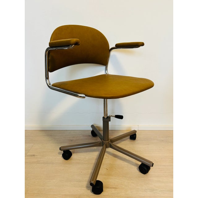 Vintage Mustard Office Desk Chair by Kovona, 1970s For Sale - Image 3 of 10