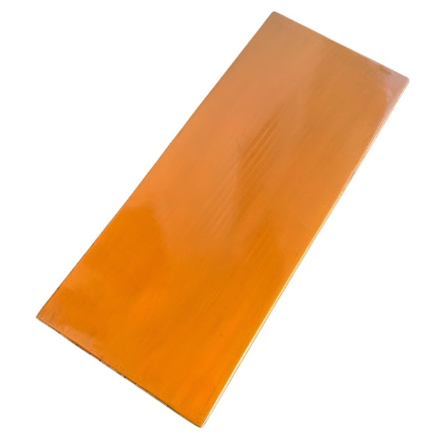 Wood 1950s Mid Century Asian Yellow Lacquer Wood Tansu Chest For Sale - Image 7 of 12