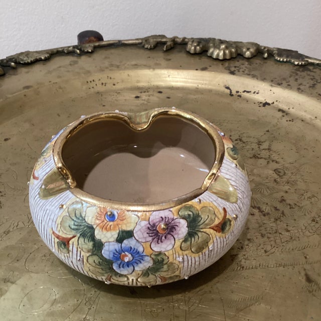 Early 20th Century Antique Deruta Italy Pottery Ashtray Hand Painted Artist Signed For Sale - Image 13 of 13