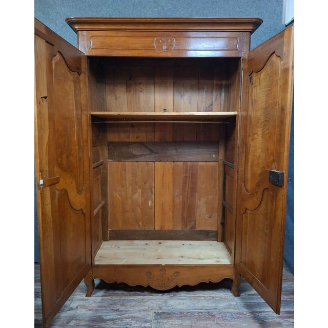 Cherrywood Wardrobe, Late 18th - Early 19th Century For Sale - Image 4 of 7