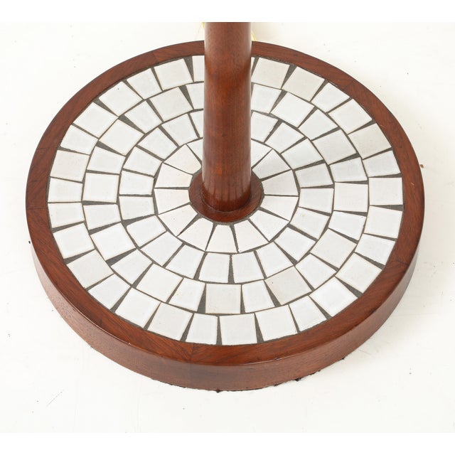 Martz Marshall Studio Ceramic Tile and Walnut Floor Lamp For Sale In New York - Image 6 of 8