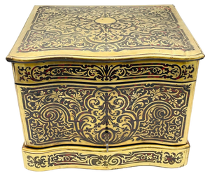 Napoleonic Boulle Tantalus Liquor Cabinet, 1870s, Set of 11