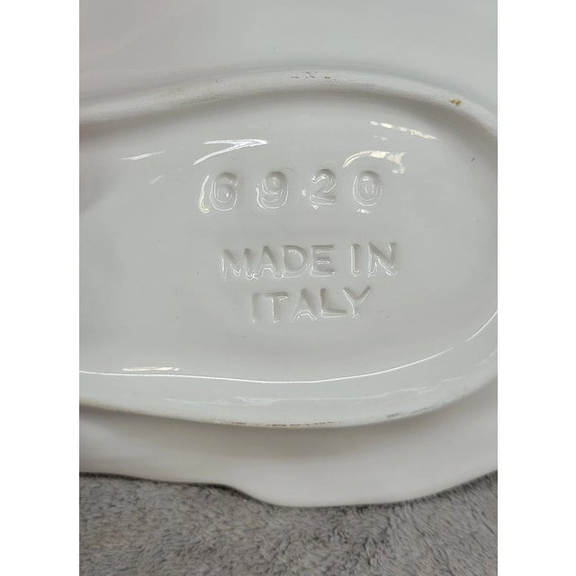 Brighten your table with this charming vintage Italian ceramic serving dish, featuring a classic lemon and leaf design...