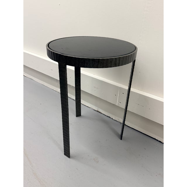 Ward Bennett Ward Bennett Black Glass Side Table For Sale - Image 4 of 7