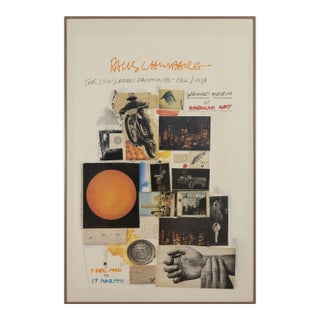Robert Rauschenberg Whitney Museum Exhibition 1990-1991 Lithographic Poster For Sale
