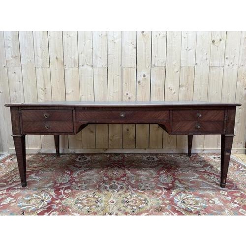 Louis XVI Style Marquetry Desk For Sale - Image 9 of 9