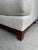 White Lee Industries 8 Foot Two Cushion Sofa With Oak Base in White Woven Linen Blend Fabric For Sale - Image 8 of 11