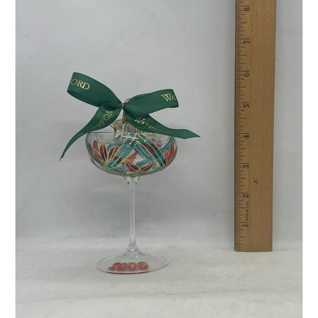 Waterford Holiday Heirlooms Ornament New Years Toast 2000 Champagne Glass For Sale - Image 11 of 12