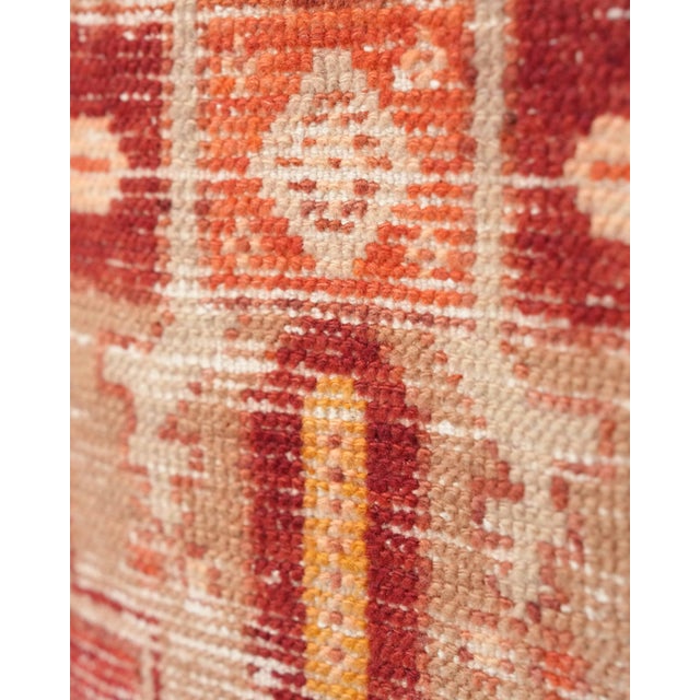 1970s Vintage Turkish Handmade Wool Cotton Red Runner Rug For Sale - Image 10 of 11