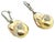 Baroque Diamond Baroque Fresh Water Yellow Pearl Earrings 14k Gold Certified For Sale - Image 3 of 9