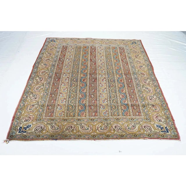Antique Qum Rug 4'8'' x 6'10'' For Sale - Image 10 of 11