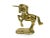 Mid-Century Modern Vintage Brass Unicorn Horse Figurine Model For Sale - Image 3 of 7