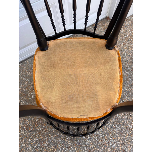 Vintage Mid Twentieth Century 1950’s Black Italian Chiavari Chairs, a Pair For Sale - Image 9 of 10