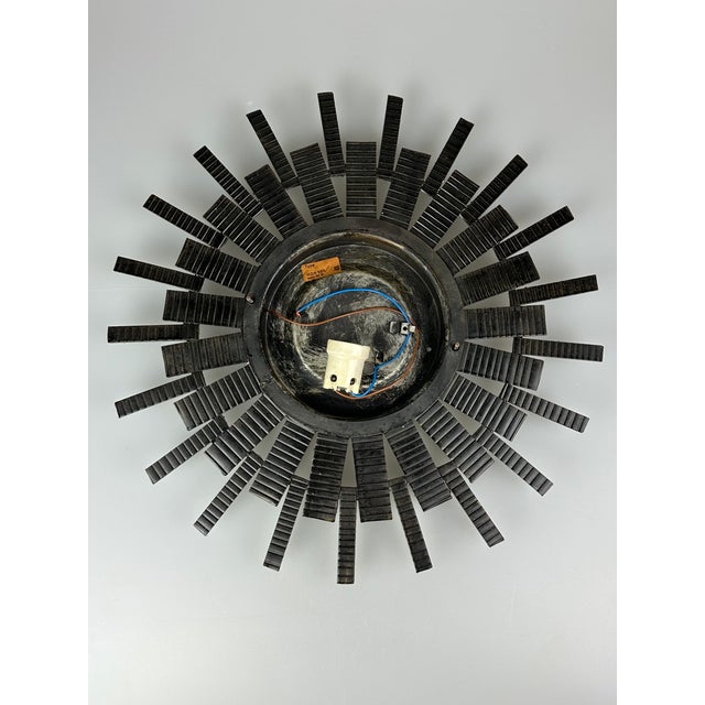 1960s Vintage Brutalist Wall Lamp in Iron and Glass from Honsel Leuchten, 1960s For Sale - Image 5 of 18