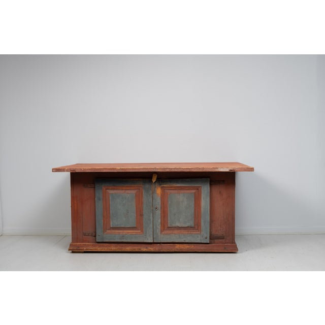 Country home side table made by hand in an unusual model. The table is folk art from Sweden and made during the early...