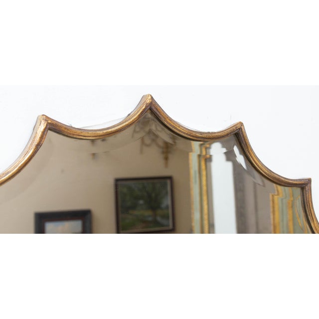 Gilt Bronze And Beveled Glass Starburst Mirror Mid Century Modern