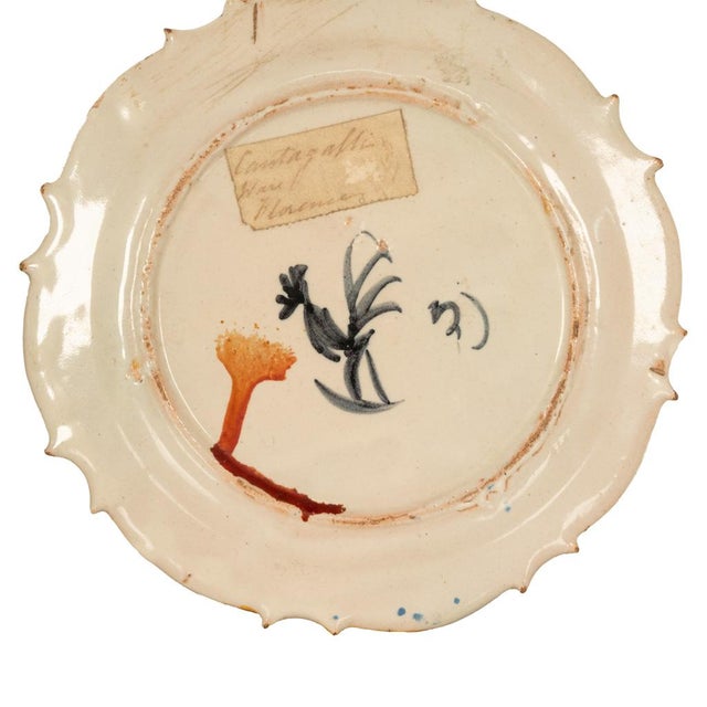 Antique 19th Century Pair Early Cantagalli Majolica Istoriato Plates Italy 1880 For Sale - Image 9 of 10