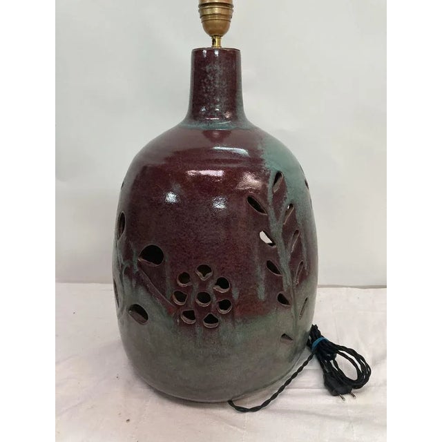 Vallauris Ceramic Lamp, 1970s For Sale - Image 4 of 6