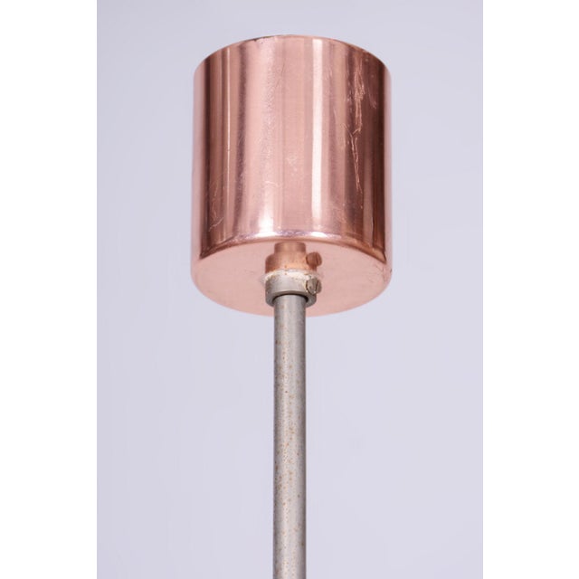 Mid-Century Chandelier in Chrome, Steel, Copper and Glass, Czech, 1960s For Sale - Image 4 of 10