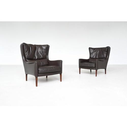 Lounge Chairs in Brown Leather from Durlet, Belgium, 1960s, Set of 2 For Sale - Image 6 of 18