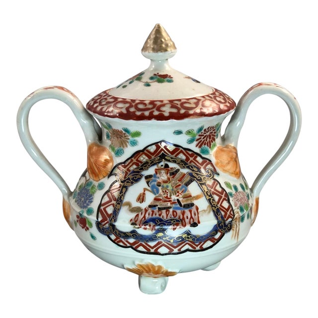 Japanese Imari Sugar Bowl and Cover by Hichozan Fukagawa for Arita For Sale - Image 4 of 14