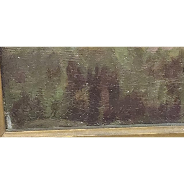 Antique California Artist Ralph Davison Miller Oil Painting Housed in a Carved Frame For Sale - Image 4 of 18