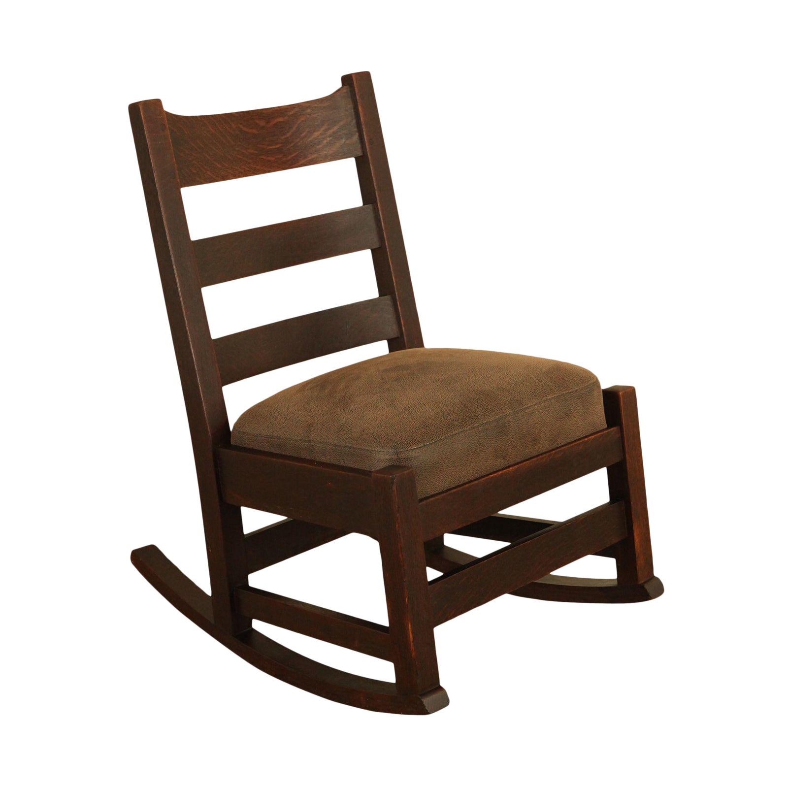 L. & J. G. Stickley Antique Mission Oak Armless Nursing Rocker Chairish