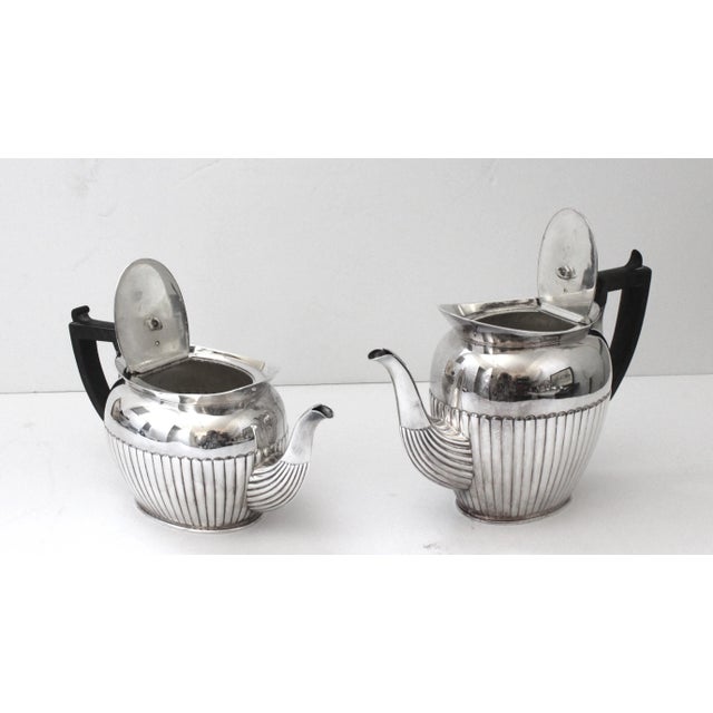 Late 19th Century Antique Silver Plate Coffee & Tea Set, Hukin & Heath, Birmingham, England- 5 Pieces For Sale - Image 5 of 13