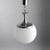 Metal Vintage Pendant Lamp in Chrome and Hand-Blown Opal Glass, Italy, 1960s For Sale - Image 7 of 9