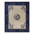 Traditional Dragon Design on a Beige Background With Navy Border Antique Chinese Peking Rug For Sale