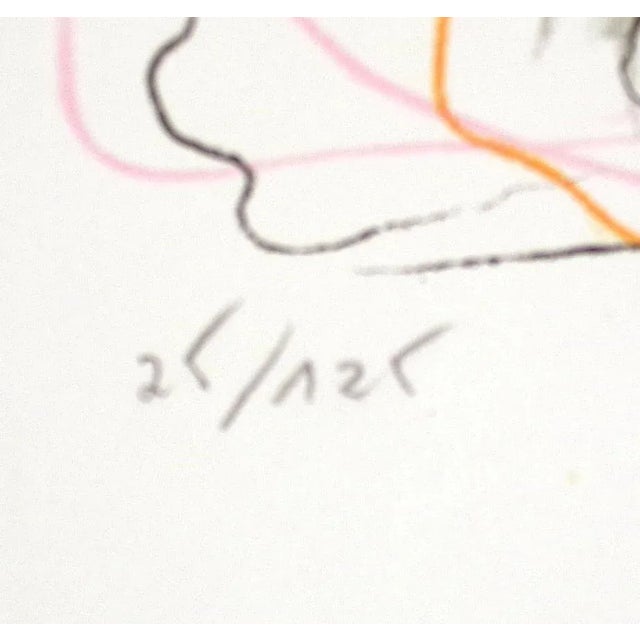 1970s "Laurence 2" French Nude Portrait Signed Limited Edition Lithograph by Robert Delval For Sale - Image 4 of 4