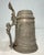 Antique Ornate 1900 Figural German Pewter Lidded Engraved Relief Beer Stein Mug For Sale - Image 9 of 15