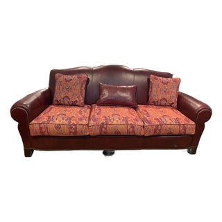 Ethan Allen Leather Sofa For Sale