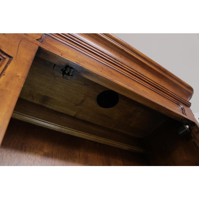 Wood Henredon Large French Style Walnut Secretary Desk For Sale - Image 7 of 18