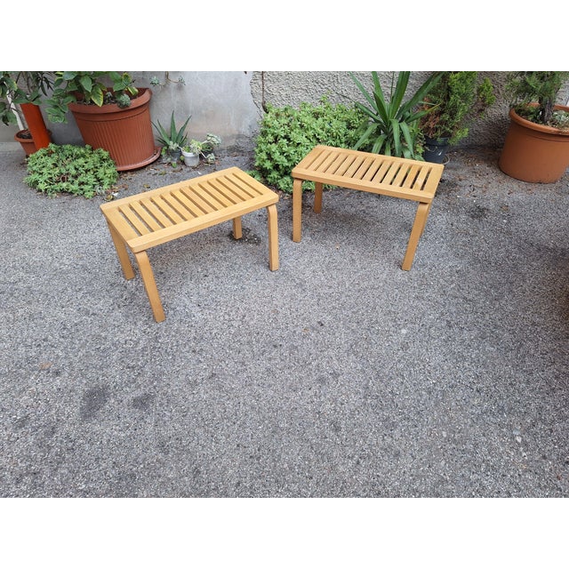 Model 153B Benches in Birch by Alvar Aalto for Artek, 1980s, in Very Good conditions. Designed 1980 to 1989 I have...