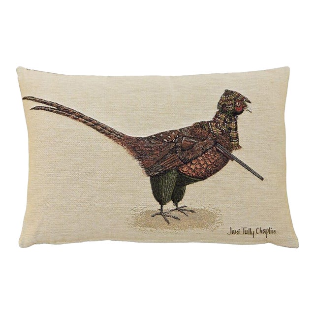 Phillip Pheasant the Gamekeeper Cushion With Feather Filler - 33x46cm (13"x18") For Sale