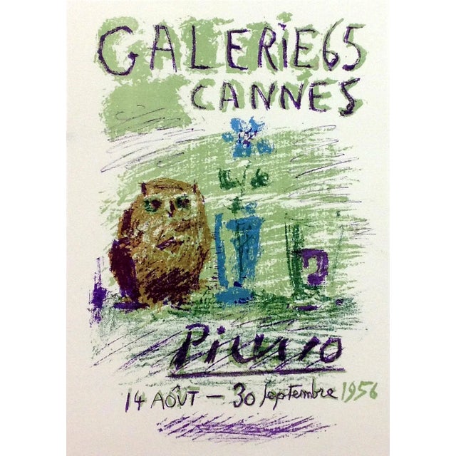 Title:? Galerie 65 Cannes Artist: Pablo Picasso Country: Spain Medium: Lithograph – 78 Paper size: 12.50 X 9.50 inch...