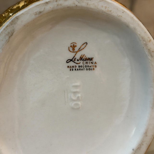 Vintage Mid-Century Modern 22k Weeping Bright Gold Ceramic Pitcher Le Mieux For Sale - Image 14 of 14