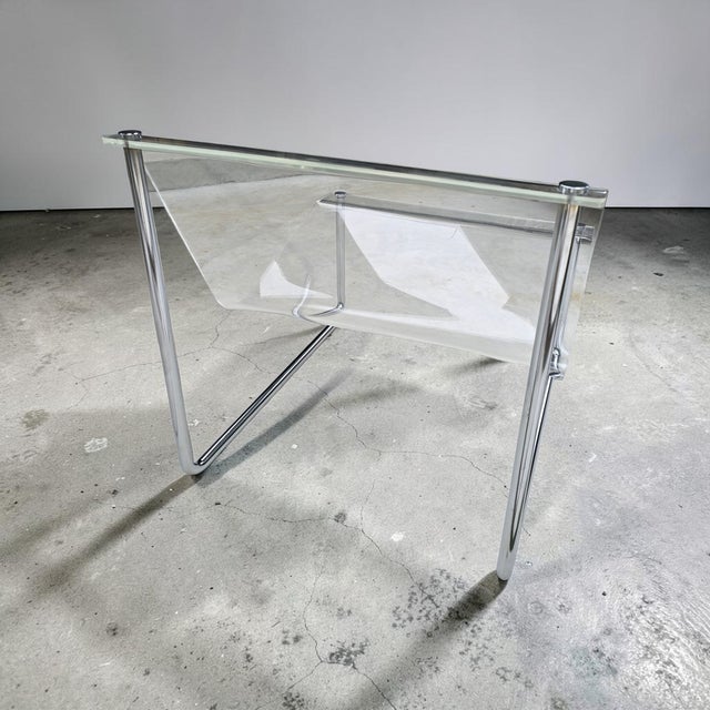 Charles Hollis Jones 1960s Attributed to Charles Hollis Jones Lucite Sling Chair For Sale - Image 4 of 12
