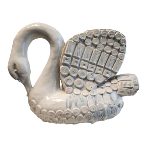 Vintage English Studio Pottery Swan Sculpture