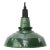 1950s Vintage British Industrial Green Enamel Pendant Light For Sale - Image 5 of 5