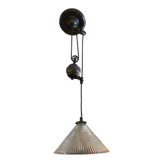 Restoration Hardware Industrial Single Light Pendant For Sale