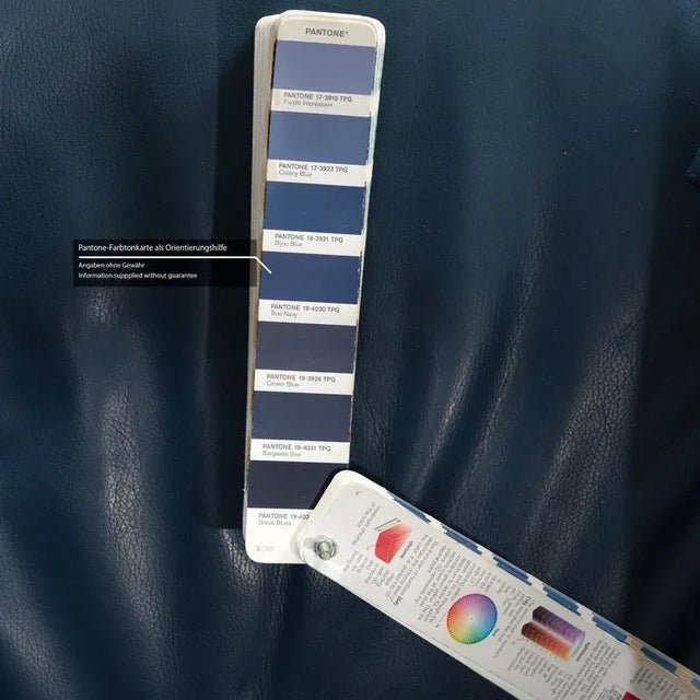 Blue Jori JR 3290 Leather Armchair in Blue For Sale - Image 8 of 13