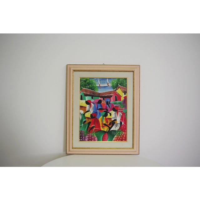 Caribbean Framed Painting, 2000s For Sale - Image 3 of 9