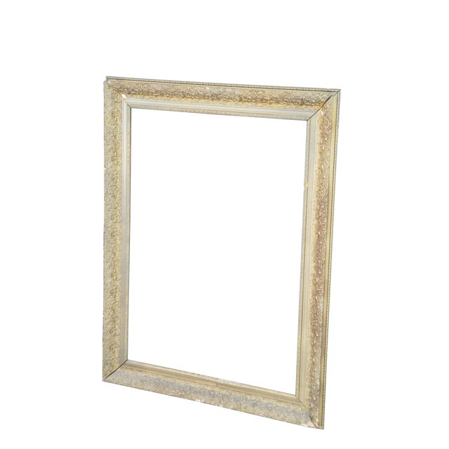 Victorian Antique Victorian Moreno Gold Gilt Carved Foliate Picture Oil Painting Frame For Sale - Image 3 of 9