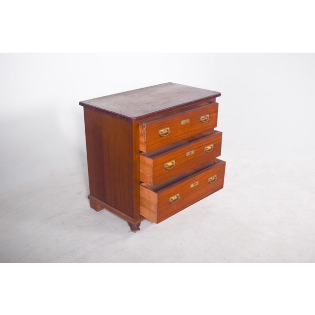 Wood Small Antique Portuguese Chest of Drawers For Sale - Image 7 of 9