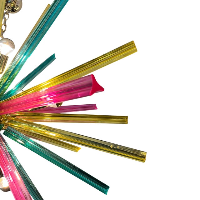 Multicolor Trihedral Ceiling Lamp, 1960s For Sale - Image 4 of 8