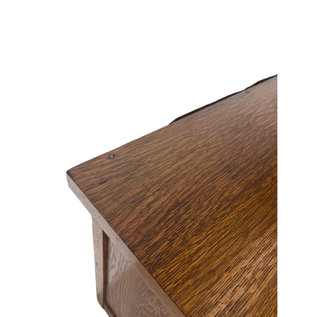 Antique Quarter-Sawn Oak Sideboard For Sale - Image 10 of 18