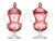 Glass and Crystal Candy Dishes, Set of 2 For Sale