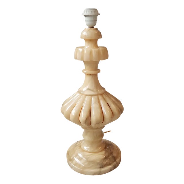 Large Onyx Table Lamp with Interior Light, 1960s For Sale